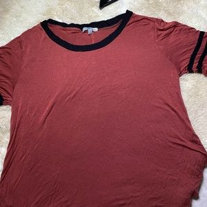 Red and black shirt